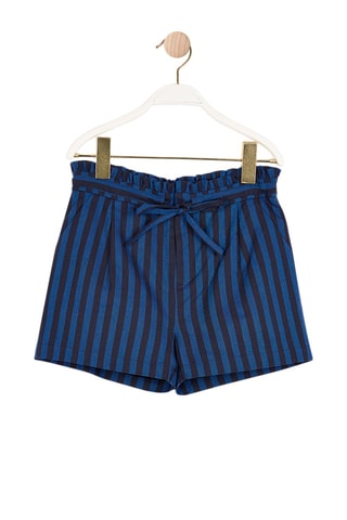 Short Met Streepmotief Irvy Koningsblauw