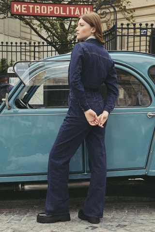Spijkerjumpsuit Yolande - Nachtblauw