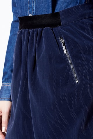 Velours Rok   Marineblauw