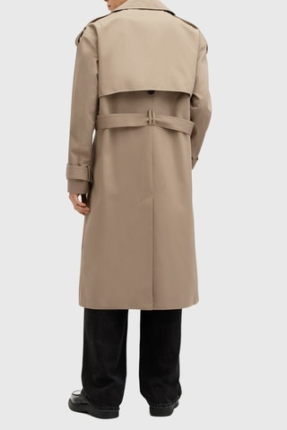 Trench oversize em algodão biológico - Bege