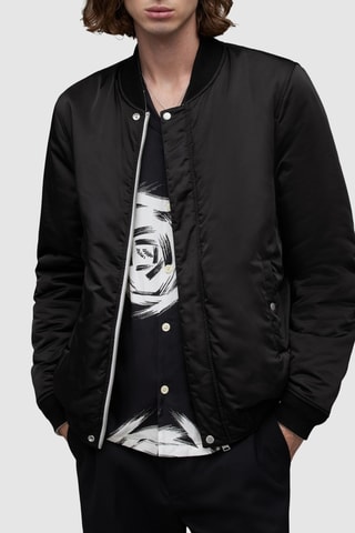 Bomber reversível - Preto e prateado