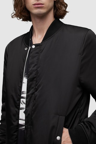 Bomber reversível - Preto e prateado