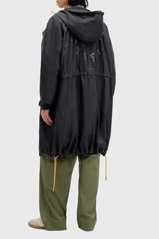 Parca oversize com capuz - Preto