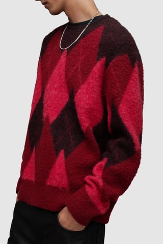 Camisola em lã e alpaga - Vermelho