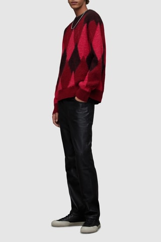 Camisola em lã e alpaga - Vermelho