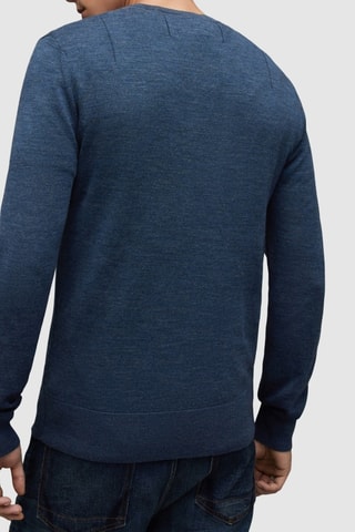 Camisola slim em lã - Azul