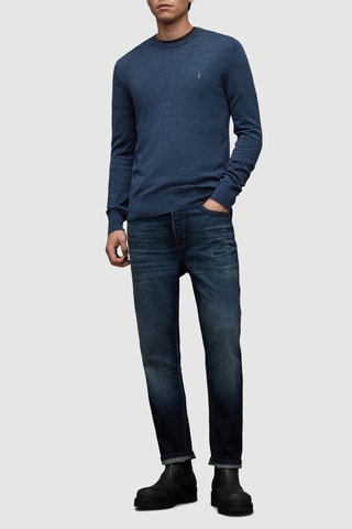 Camisola slim em lã - Azul