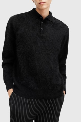 Camisola regular em caxemira virgem - Preto