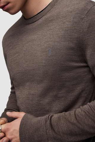 Camisola slim em lã - Castanho