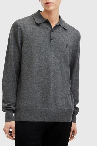Polo regular en laine - Gris