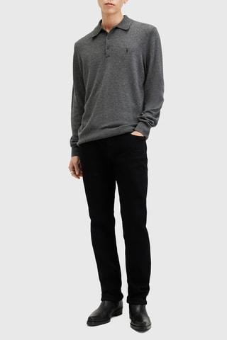 Polo regular en laine - Gris