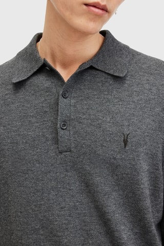 Polo regular en laine - Gris