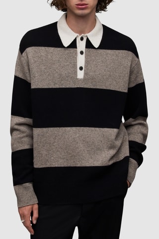 Camisola em lã e algodão biológico - Preto