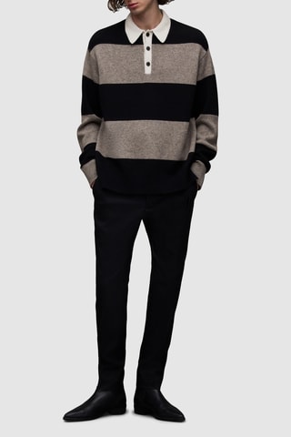 Camisola em lã e algodão biológico - Preto