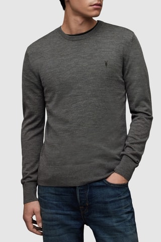 Camisola slim em lã - Cinzento