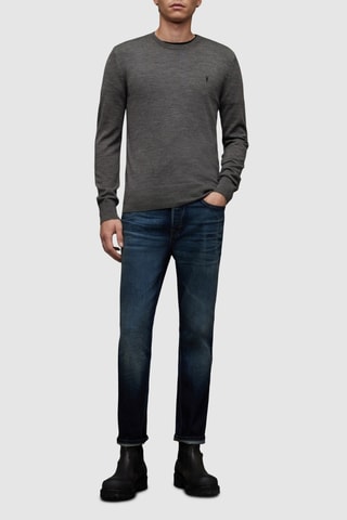 Camisola slim em lã - Cinzento