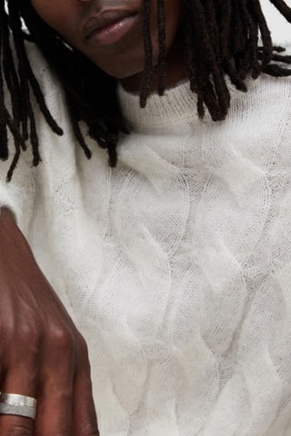 Camisola em lã e mohair - Cru