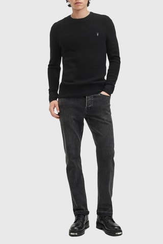 Camisola regular em lã - Preto