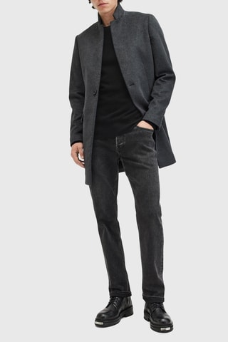 Camisola regular em lã - Preto