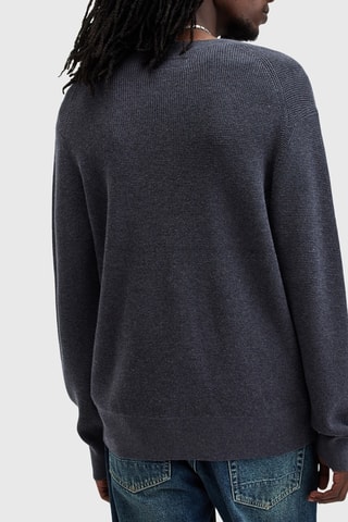 Camisola regular em lã Aspen - Azul-cinza