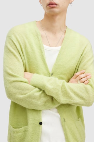 Casaco relaxed em lã e mohair - Verde-claro
