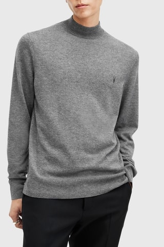Camisola regular em lã - Cinzento