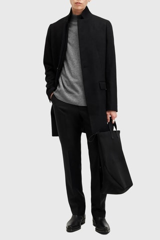 Camisola regular em lã - Cinzento