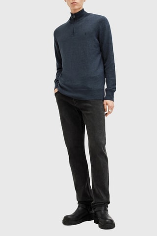 Camisola regular em lã - Azul