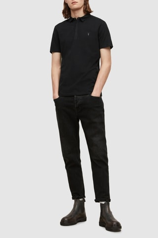 Polo en coton biologique - Noir