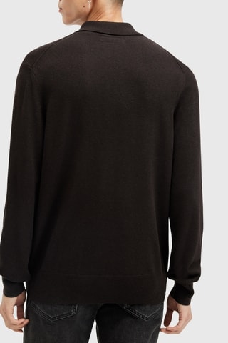 Polo regular en laine - Marron foncé
