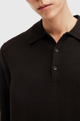 Polo regular en laine - Marron foncé