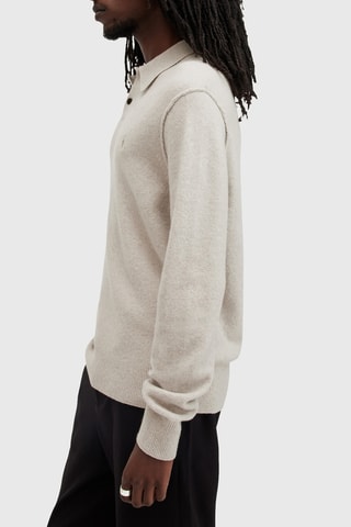 Polo regular en laine - Gris clair