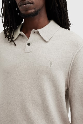 Polo regular en laine - Gris clair