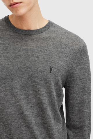 Camisola slim em lã - Cinzento