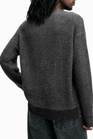 Camisola em lã e alpaca - Preto mesclado