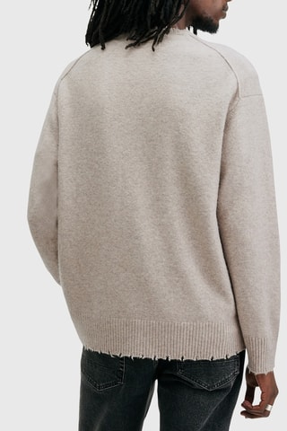 Camisola regular em lã e pelos de lama - Toupeira
