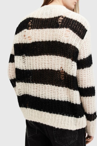 Camisola oversize em alpaca, lã e mohair - Branco