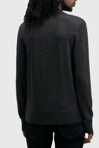 Camisola slim em lã - Cinzento-escuro