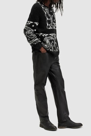 Camisola relaxed em lã e alpaca - Preto