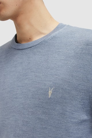 Camisola slim em lã - Azul-claro