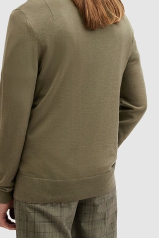 Camisola slim em lã - Verde