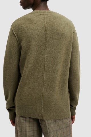 Camisola regular em lã - Verde