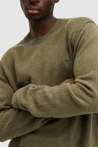 Camisola regular em lã - Verde