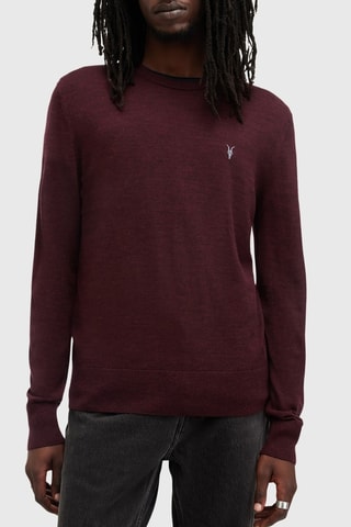 Camisola slim em lã - Bordô