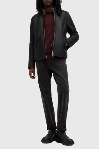 Camisola slim em lã - Bordô