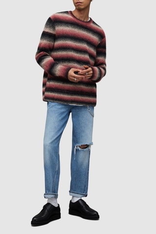 Camisola em lã e mohair - Rosa e preto