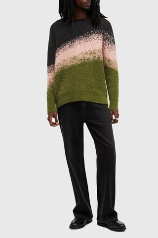 Camisola oversize em alpaga e lã - Verde