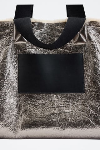 Mala shopper reversível em couro - Toupeira