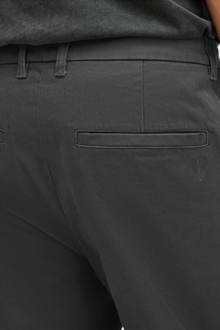 Calças chino em algodão biológico - Cinzento-escuro