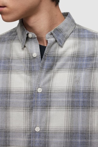 Camisa relaxed - Cru e cinzento